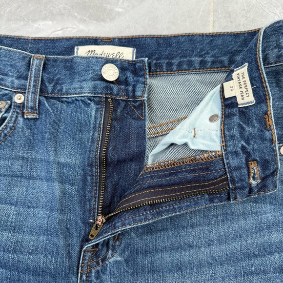 Women’s Madewell The Perfect Vintage Jean Metallic Tuxedo Stripe Edition Size 28 - Picture 11 of 16